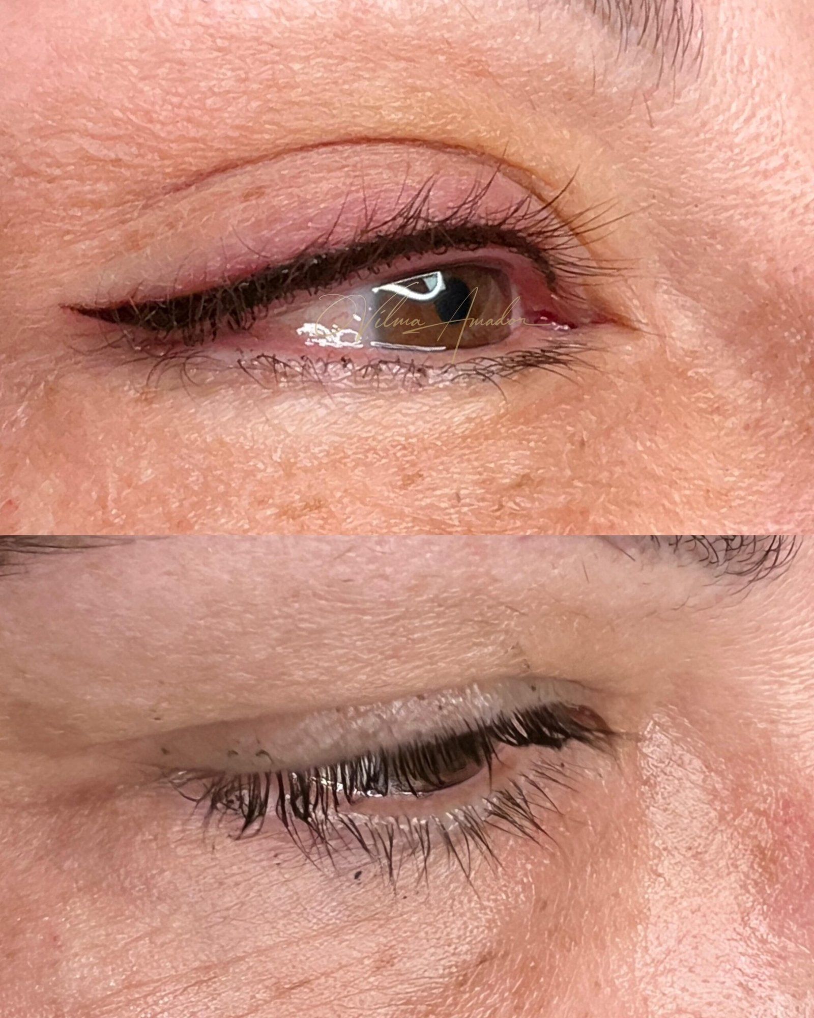 Eyeliner permanente en Murcia, resultado de Vilma Amador