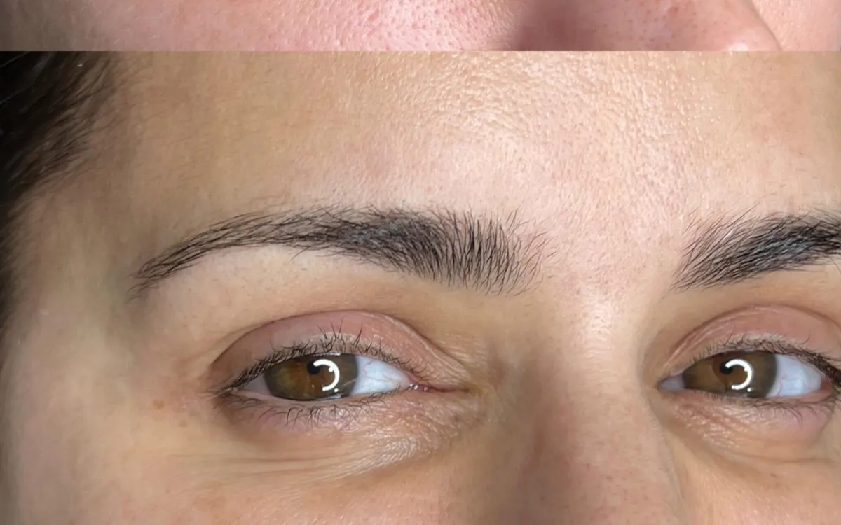 Micropigmentación de cejas: resultado real: antes