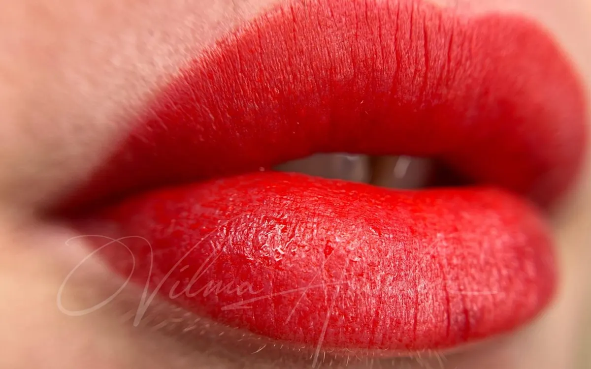 Micropigmentación de labios: resultado real: después