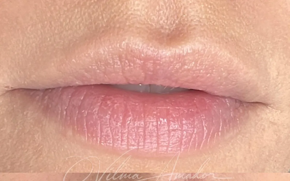 Micropigmentación de labios: resultado real: antes